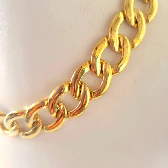 Vintage Napier Necklace • Goldtone • Chainlink • Choker • New w/ Tags - Picture 3 of 5